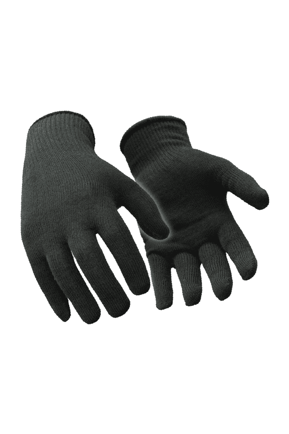 Warm Stretch Fit Merino Wool Glove Liners Black (Pack of 12 Pairs)