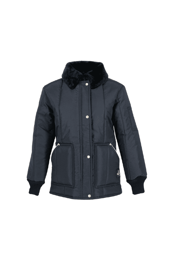 Women's Insulated Iron-Tuff Coat - Windproof, Water-Resistant Jacket for Extreme Cold, -50°F Comfort Rating, Navy - Medium