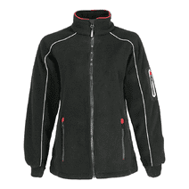 RefrigiWear Women's Warm Hybrid Fleece Jacket (Black, 2XL)
