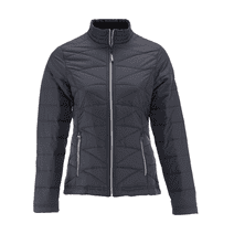RefrigiWear Women's Warm Lightweight Packable Quilted Ripstop Insulated Jacket (Black, 3XL)