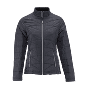 RefrigiWear Women's Warm Lightweight Packable Quilted Ripstop Insulated Jacket (Black, Small)