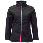 RefrigiWear Women's Warm Softshell Jacket Full Zip with Micro Fleece Lining (Black, XL)