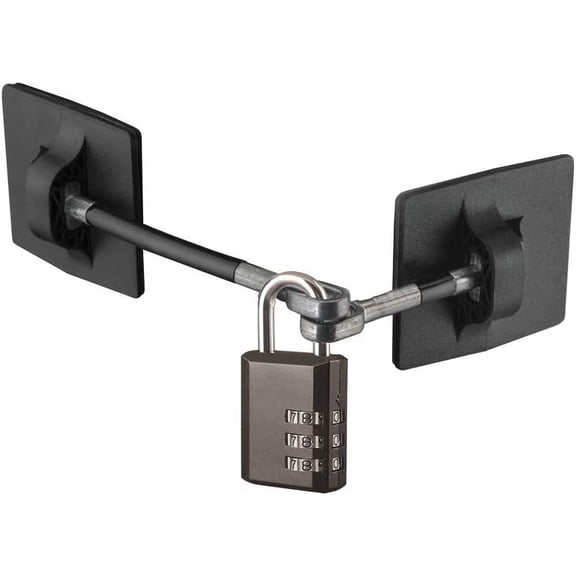 Refrirator Lock (Black with Black Combination Padlock)