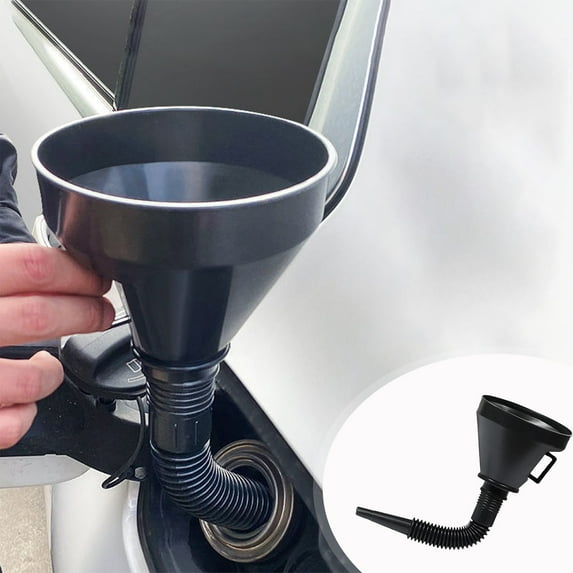 Refueling Funnel Car Motorcycle Refueling Funnel Hopper with Mesh Injection Molding Funnel Road Trip Emergency Tool