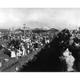 thumbnail image 1 of Refugees Crowd Railway Depot At Inchon History (24 x 18), 1 of 2
