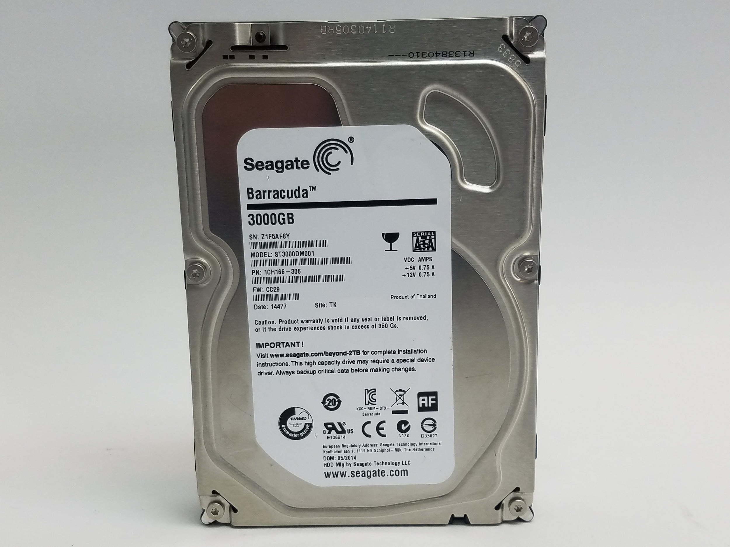 RefurbishSeagate Barracuda ST3000DM001 3TB 3.5