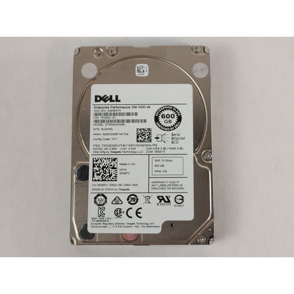 RefurbishSeagate Dell ST600MM0088 Enterprise Performance 600GB 2.5" SAS 3 Enterprise Hard