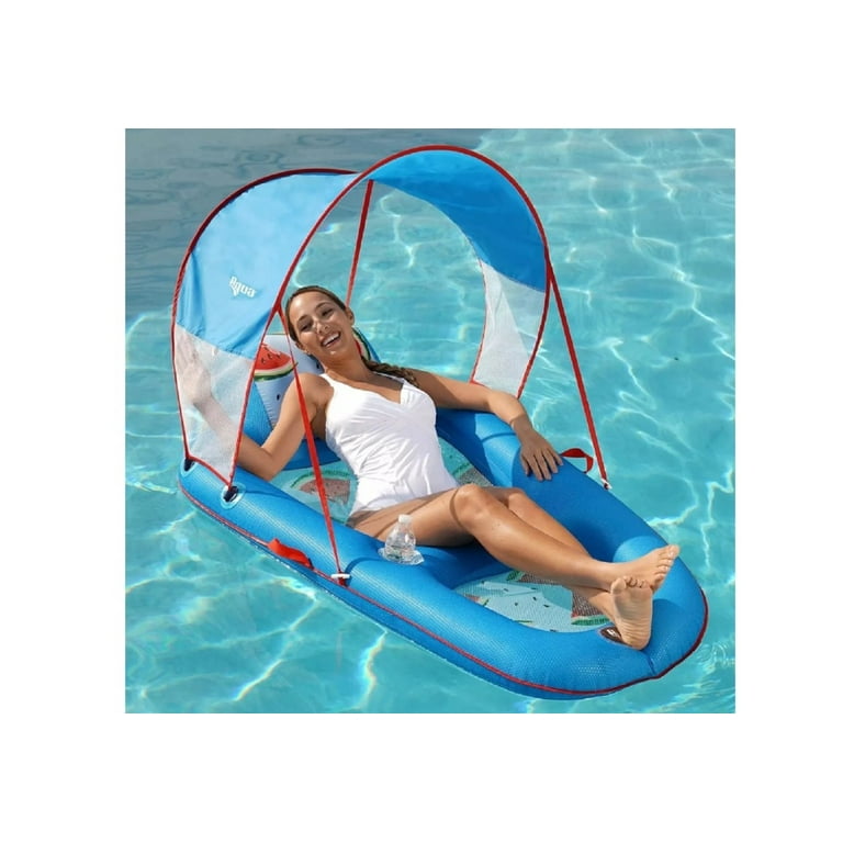 Pre Owned AQUA 990021110 Ultimate Sunshade Recliner Pool Lounge Watermelon Like New Walmart