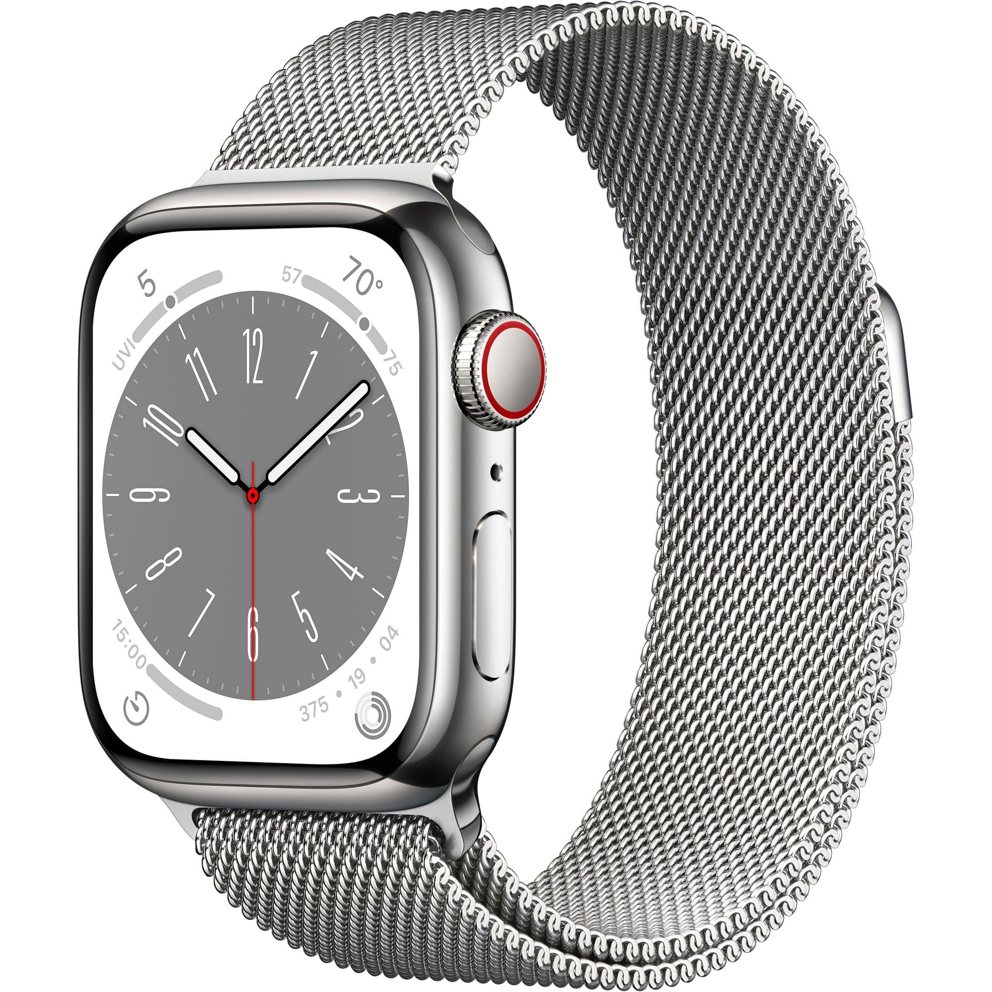 Restored Apple Watch Gen 8 Series 8 Cell 41mm Silver Stainless Steel ...