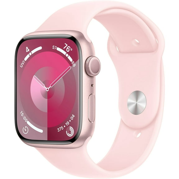 Restored Apple Watch Gen 9 Series 9 (GPS) 41mm Pink Aluminum Case with Light Pink Sport Band (Refurbished)