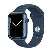 Restored Apple Watch Series 7 GPS 45 mm Blue Aluminum Case, 1 Pack