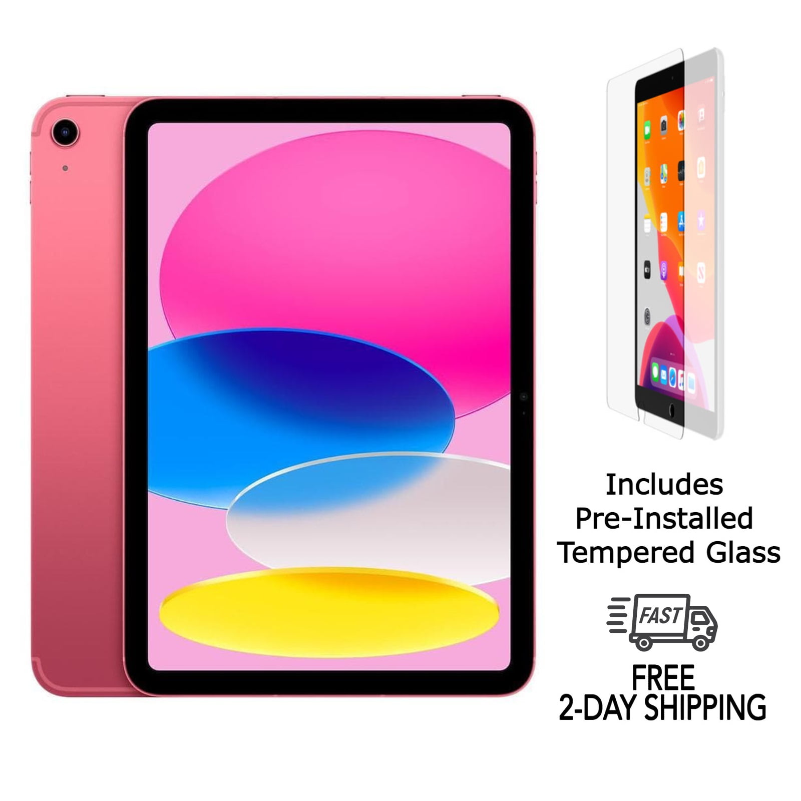 Refurbished Apple iPad 10th Gen A2696 (WiFi) 64GB Pink (Grade B) w/ Pre-Installed Tempered Glass - Walmart.com Refurbished Apple iPad 10th Gen A2696 (WiFi) 64GB Pink (Grade B) w/ Pre-Installed Tempered Glass - Walmart.com