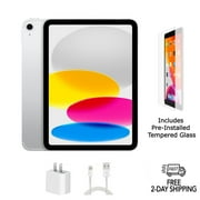 Apple iPad 10th Gen A2696 (2022) 10.9" Retina Tablet Bundle, 64GB, iPadOS, WiFi, Silver (Grade C)