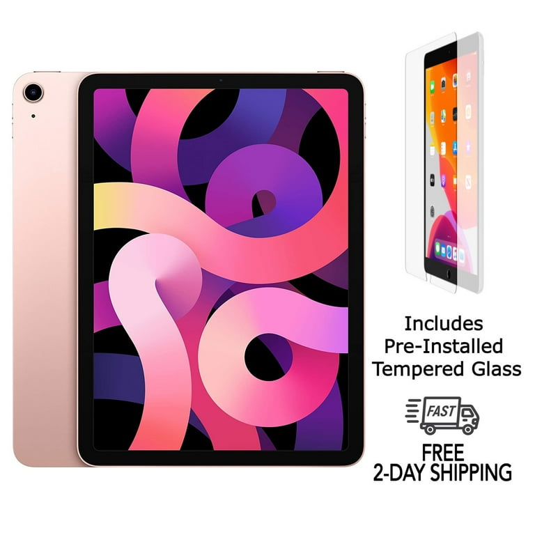 Refurbished Apple iPad Air 4 A2316 (WiFi) 64GB Rose Gold (Grade A+) w/  Pre-Installed Tempered Glass - Walmart.com