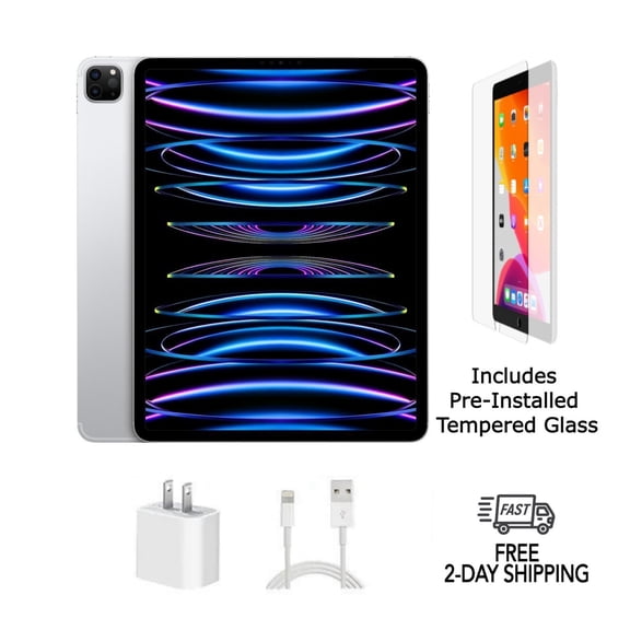Pre-Owned Apple iPad Pro 12.9" (6th Gen) A2436 WiFi 128GB Silver, Touchscreen