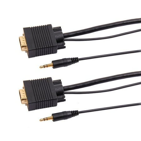 Restored BlackWeb, BWA15HO115, VGA with 3.5mm Audio Cable, 10' (Refurbished)