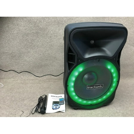 Restored Blackweb 1500-Watt Light-Up Pa Speaker (Refurbished)