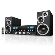 Restored Blackweb BWA17AA004 50wt Bluetooth Stereo System with Brushed Aluminum Knobs (Refurbished)
