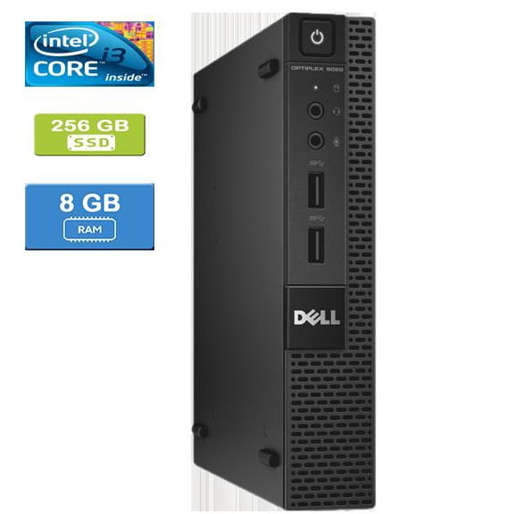DELL 9020 MICRO Intel Core i3-4130 3.40 GHz, 8GB, 256GB SSD, Win 10 Pro