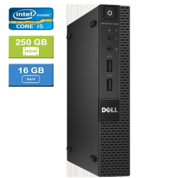 DELL 9020 MICRO Intel Core i5-4590T 2.00 GHz, 16GB, 250GB SSD, Win 10 Pro