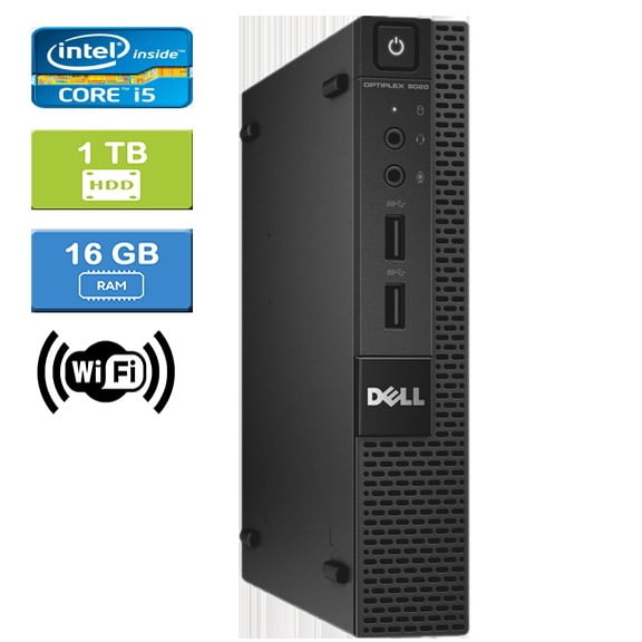 Dell 9020 MICRO Intel Core i5-4590T , 16GB, 1TB HDD, Win 10 Pro