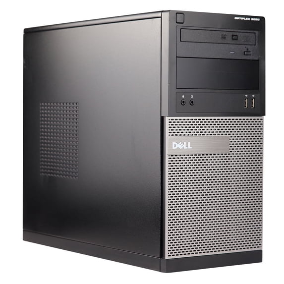 Pre-Owned DELL Optiplex 3020 Tower Desktop Computer PC, Intel Dual-Core i3, 250GB HDD, 4GB DDR3 RAM, Windows 10 Home, DVD, WIFI, USB Keyboard and Mouse (Used )