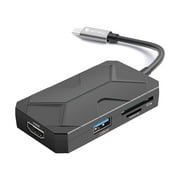 Restored Ematic EWDM12AD Nintendo Switch, Type-C to HDMI + USB + Card Reader, Black (Refurbished)