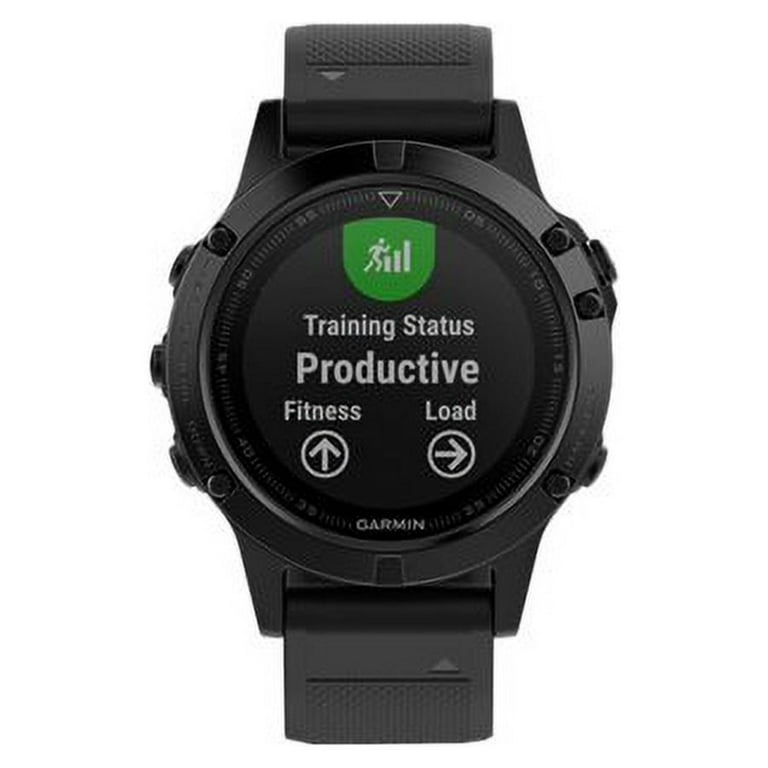 Garmin fēnix 5, Premium and Rugged Multisport GPS Smartwatch, Slate  Gray/Black Band, 47 MM