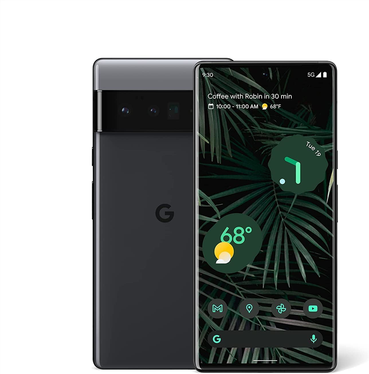 Restored Google Pixel 6 Pro G8V0U (Fully Unlocked) 256GB Stormy Black (Refurbished)