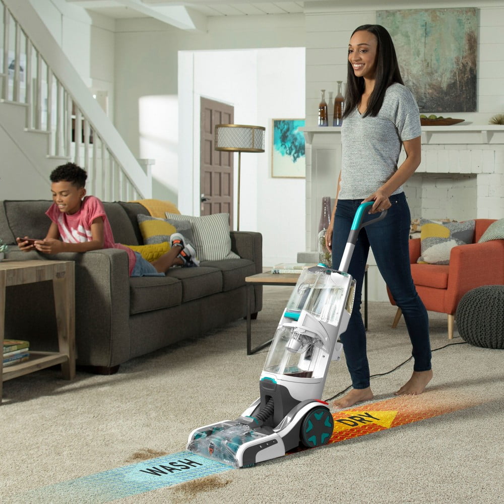 PreOwned Hoover FH52000 Smartwash Automatic Carpet Cleaner, Turquoise