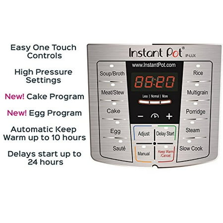 Refurbished Instant Pot IP-LUX60V3 Programmable Electric Pressure Cooker 6Qt