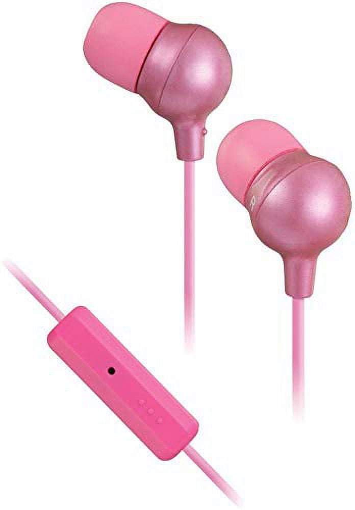 Refurbished JVC Marshmallow Headphones with Microphone and Remote Pink HAFR36P