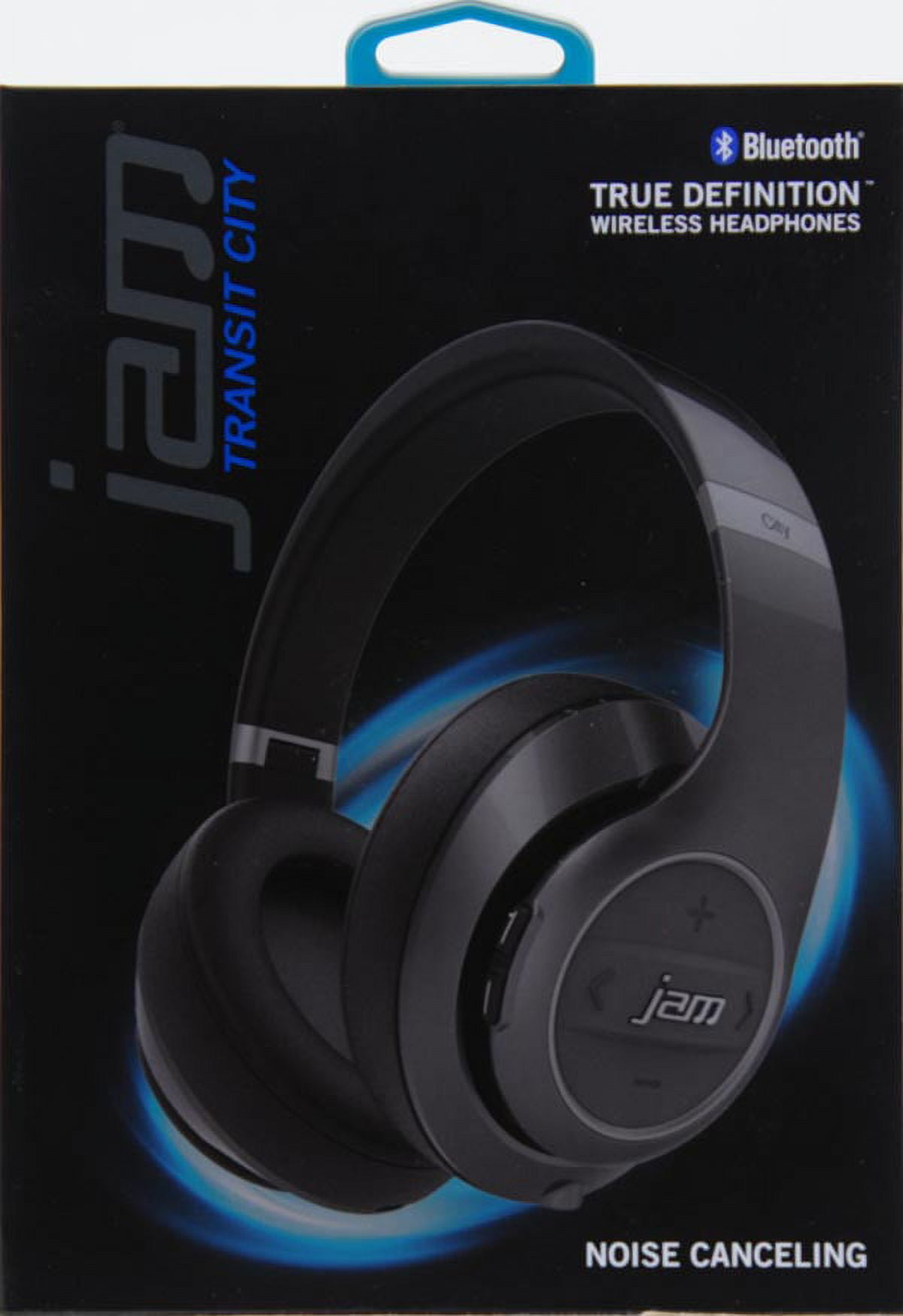 Restored Jam HX-HP150GY JAM Transit City Headphones Black