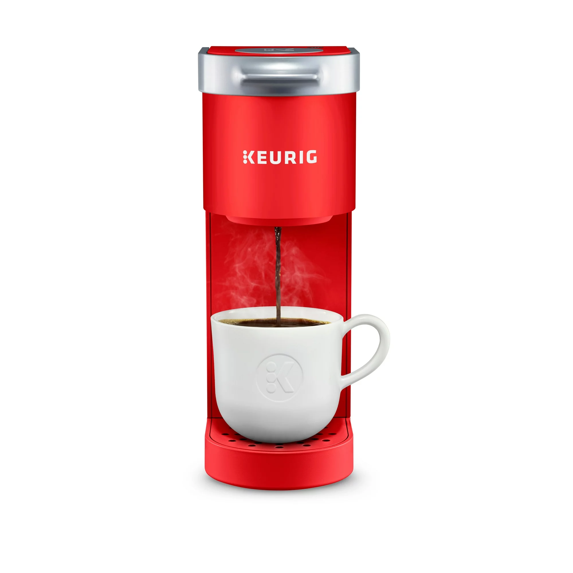 Refurbished Keurig KMini Single Serve KCup Pod Coffee Maker, Poppy
