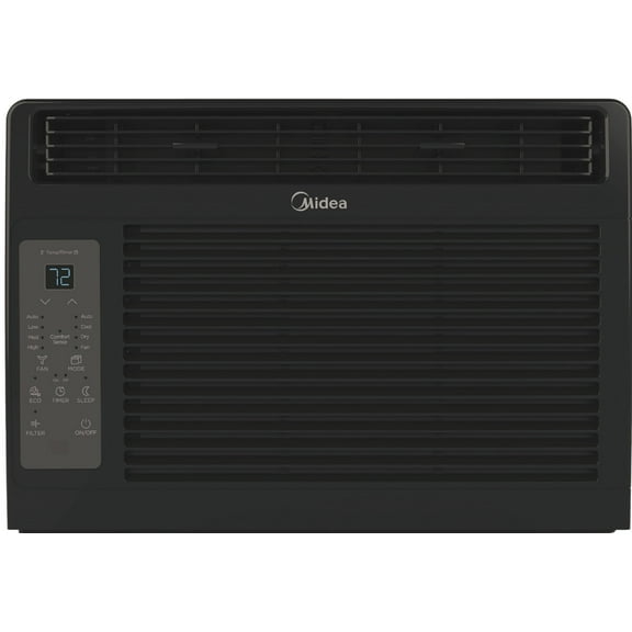 Restored Midea 5,000 BTU Window Air Conditioner, 150 Sq. Ft. Coverage, Remote Control, Black, RMW05RWBR, Refurbished