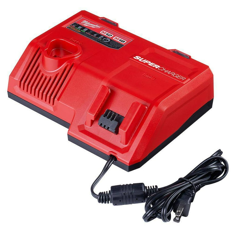 Milwaukee M12 and M18 12-Volt/18-Volt Lithium-Ion Multi-Voltage Super Charger Battery Charger with 3.0Ah Battery Pack (2-Pack)