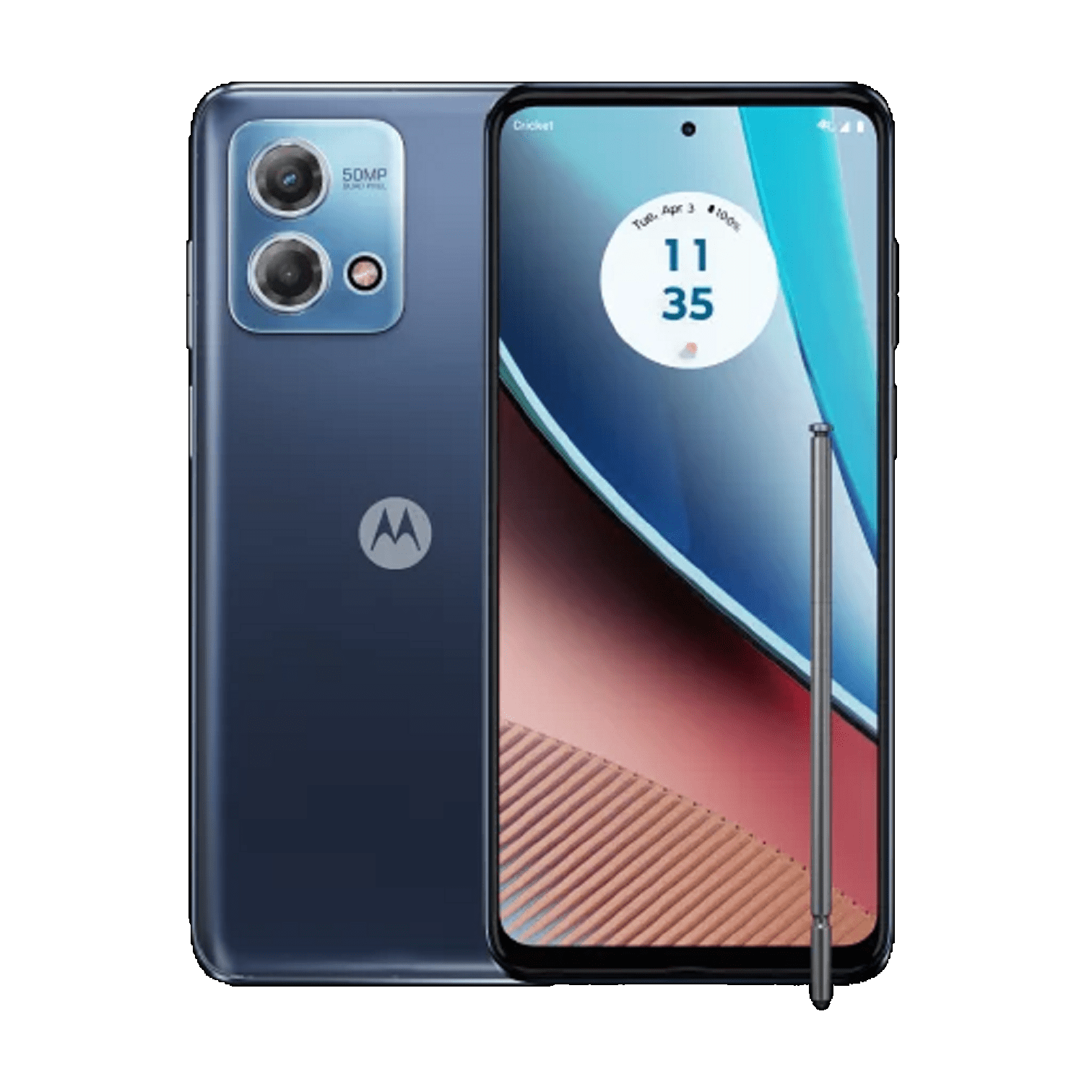 Restored Motorola DMTN5020 Moto G Stylus 2023 6.5'' 128GB 4GB RAM 128GB Storage 4G LTE Cricket Wireless Prepaid Smartphone, Blue (Refurbished)