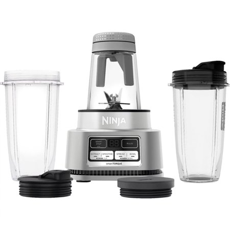 Restored Ninja SS101 Foodi Power Nutri Duo Smoothie Bowl Maker and Personal Blender, Silver (Refurbished)