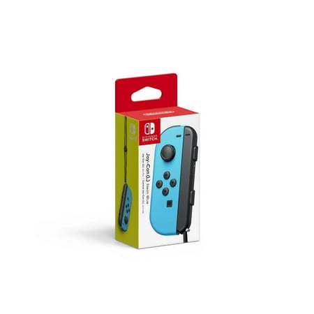 Restored Nintendo HACAJLBAA Switch Joy-Con Wireless Controller Neon Blue (Left) (Refurbished)