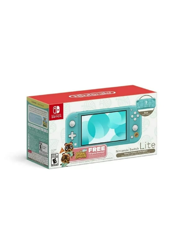 Refurbished Nintendo HDHSBCZSA Switch Lite (Timmy & Tommy's Aloha Edition) Animal Crossing Horizons Bundle