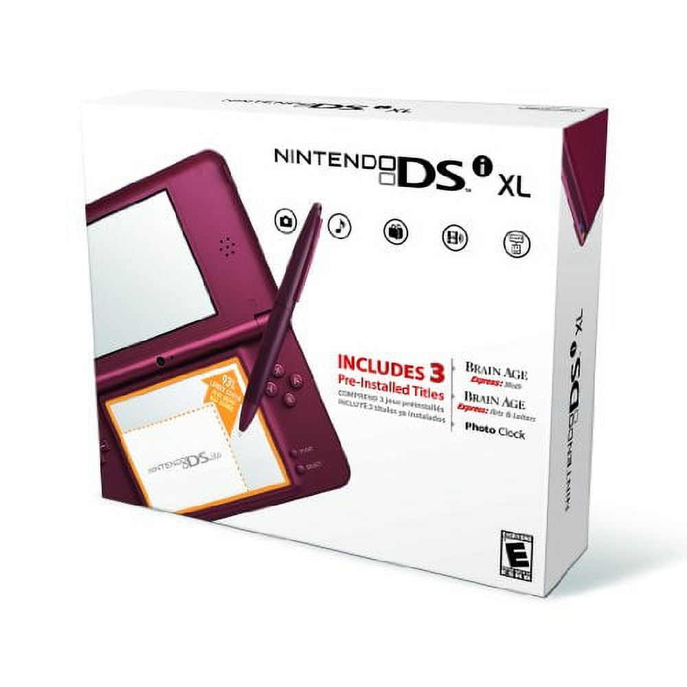 Restored Nintendo DSi XL (Burgundy) Handheld Video Game Console