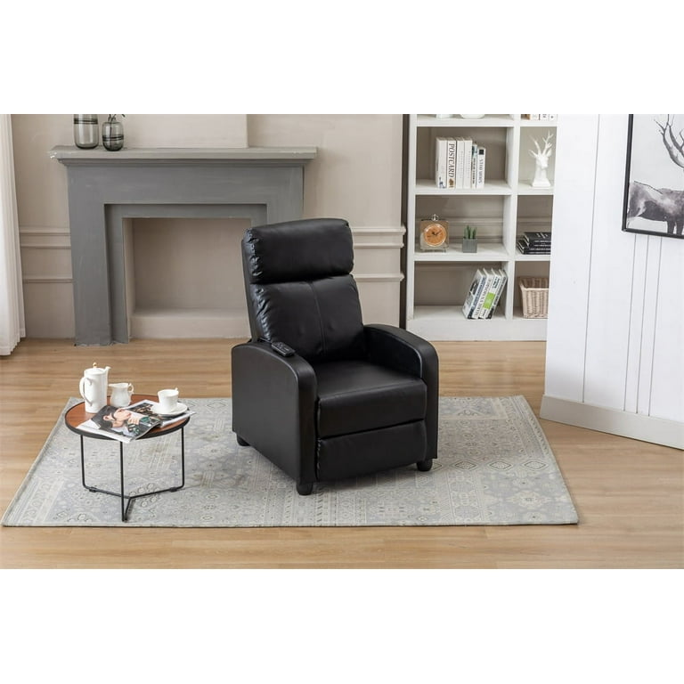 Refurbished Push Recliner PU Leather Sofa Chair with Massage