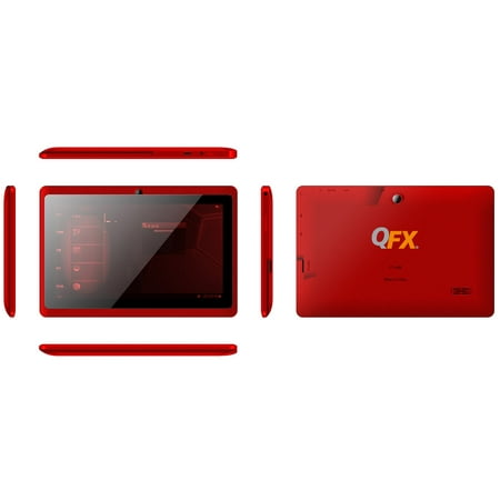 Restored QFX IT-438RED 7" i-Qruzer Android 4.4.2 Tablet -RED (Refurbished)