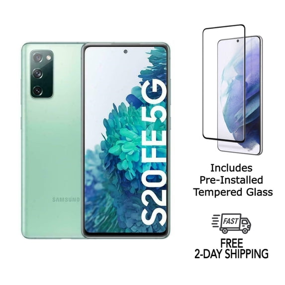 Samsung Galaxy S20 FE 5G G781U (Fully Unlocked) 128GB Cloud Mint with Screen Protector