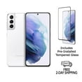 thumbnail image 1 of Restored Samsung Galaxy S21 5G G991U (Fully Unlocked) 128GB Phantom White with Screen Protector (Refurbished), 1 of 4