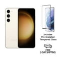thumbnail image 1 of Refurbished Samsung Galaxy S23 5G S911U (Fully Unlocked) 256GB Cream with Screen Protector, 1 of 4