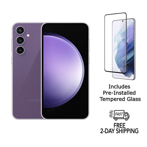 Refurbished Samsung Galaxy S23 FE S711U (Fully Unlocked) 128GB Purple with Screen Protector