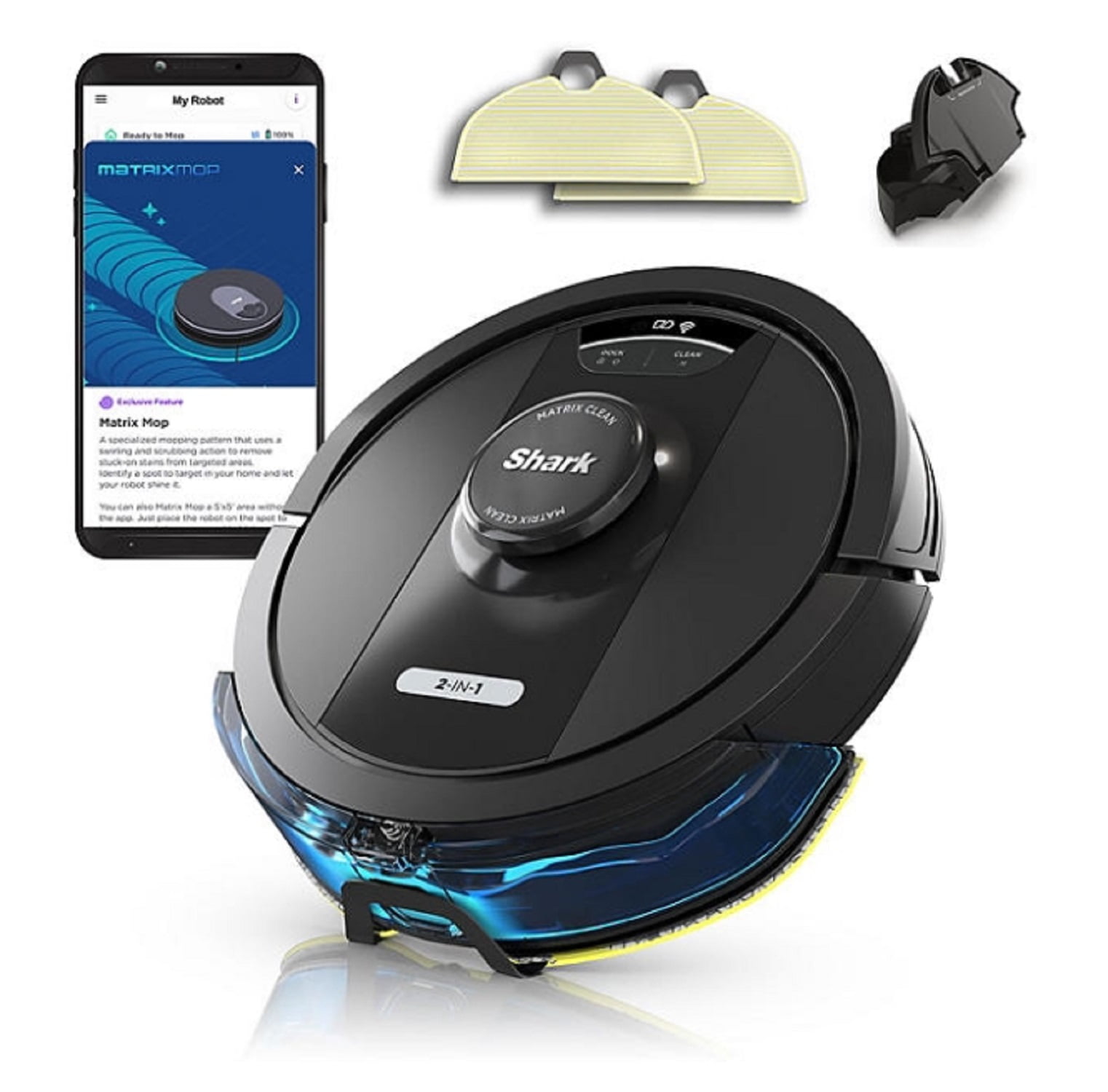 Refurbished Shark UR2450WD IQ 2in1 Robot Vacuum & Mop with Home Mapping ...