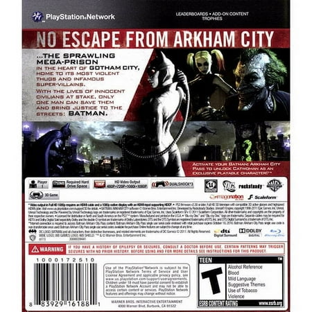 Restored Warner Brothers Games Batman: Arkham City (Playstation 3) (Refurbished)