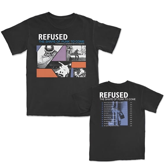 Refused Men's The Shape of Punk To Come Cover Track List T-Shirt Black 2X-Large | Officially Licensed Merchandise